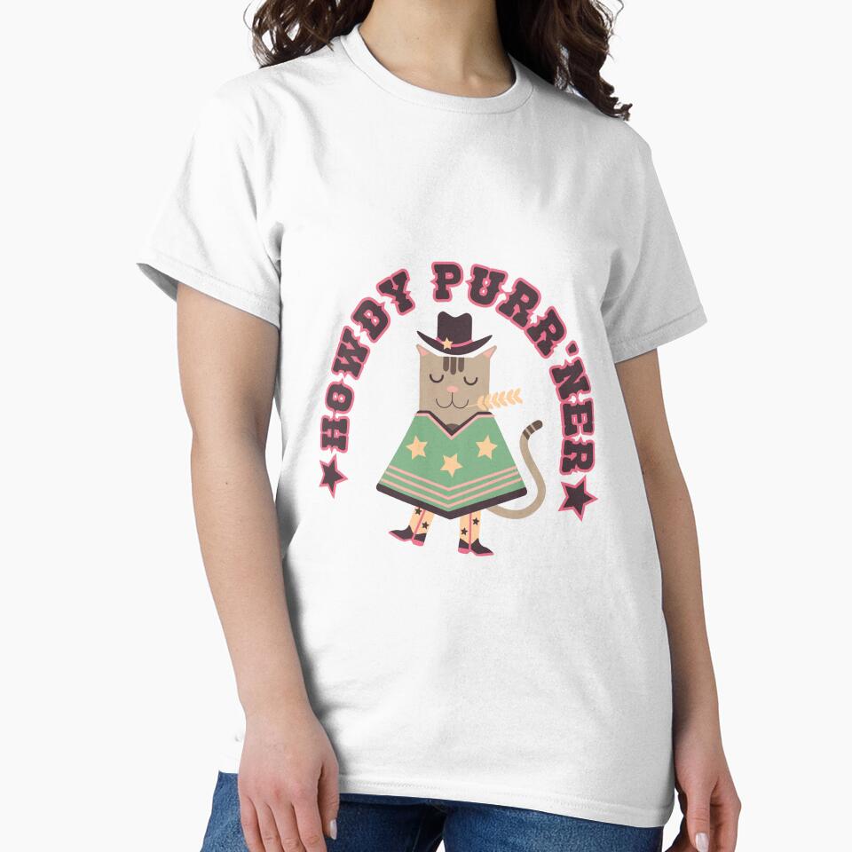 Cute Cat cowboy howdy partner western kitty cute by Allison Scianna T-Shirts, Hoodie, Sweatshirt | BlankRebels.com (Image 2)