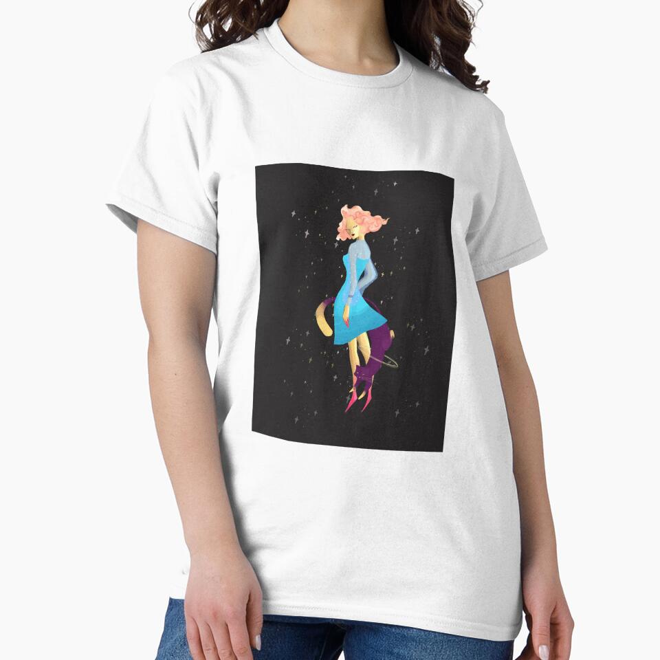 Alien Girl and Her Space Cat by Stephanie Massie T-Shirts, Hoodie, Sweatshirt | BlankRebels.com (Image 2)