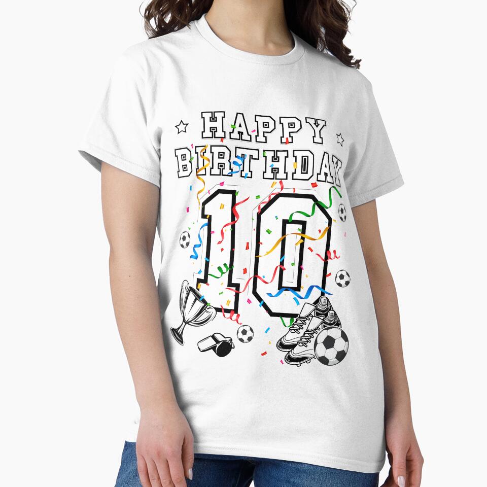 Soccer Birthday 10 Years Soccer jersey Soccer ball by Shirt-Designs