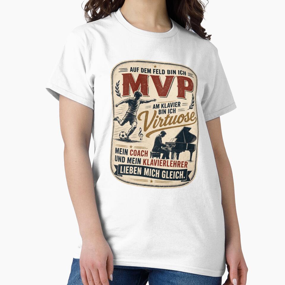 On the field I'm MVP, at the piano I'm a virtuoso – my coach and my piano teacher love me equally. by FreshPixelArt