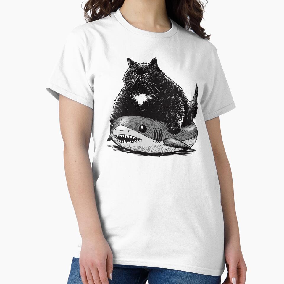Chonky Cat Shark Innertube T-Shirts, Hoodie, Sweatshirt