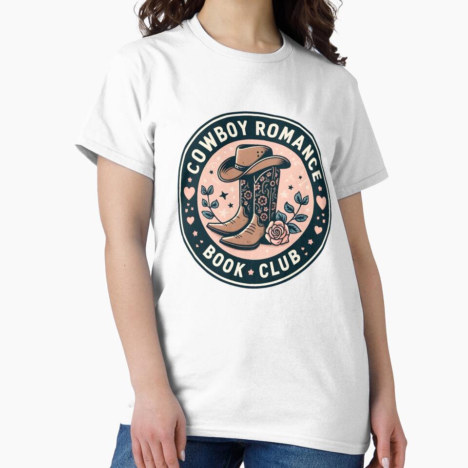 Cowboy romance book club, bookish sticker by HappyThreads123 T-Shirts, Hoodie, Sweatshirt | BlankRebels.com (Image 2)