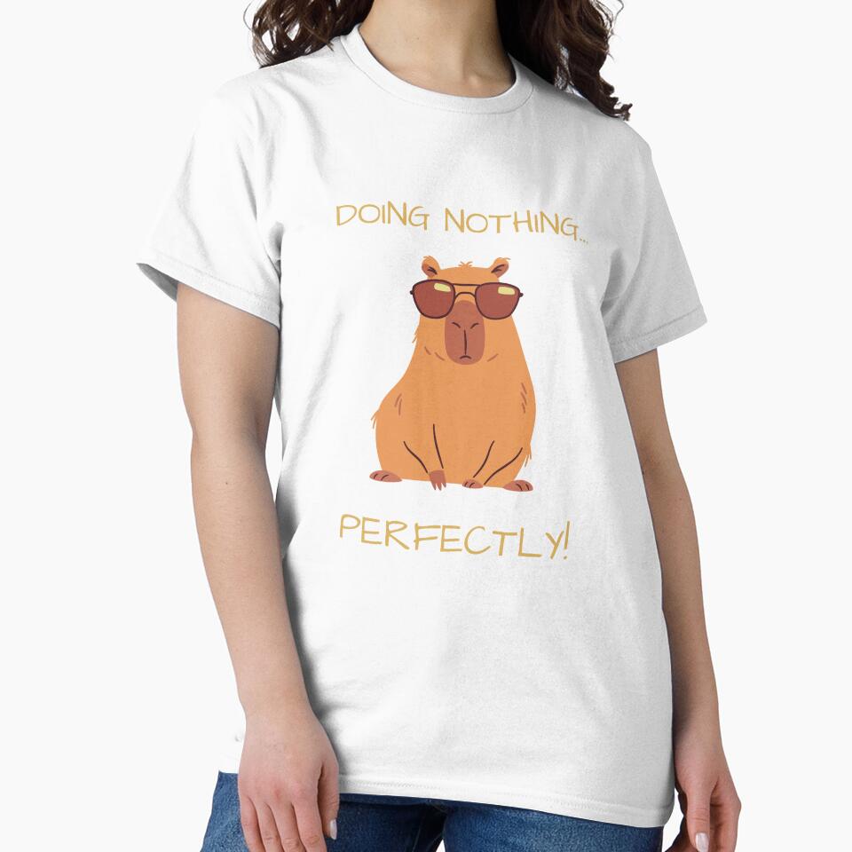 Funny Capybara Quote – Doing Nothing Perfectly by MIArt Studio T-Shirts, Hoodie, Sweatshirt | BlankRebels.com (Image 2)