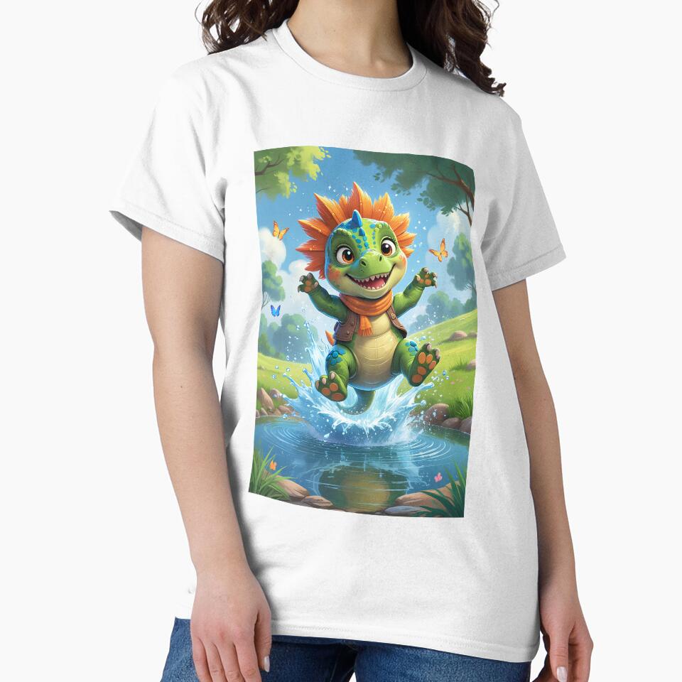 cartoon dinosaur by Arty Art T-Shirts, Hoodie, Sweatshirt | BlankRebels.com (Image 2)