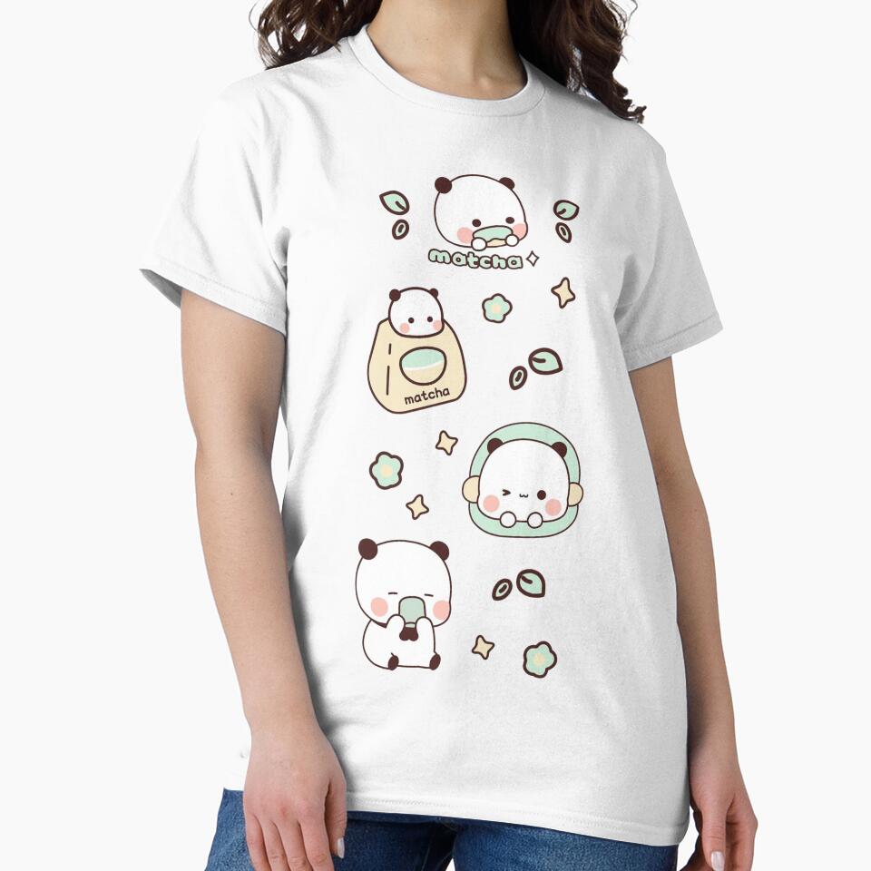 Cute Matcha Panda Bubu & Dudu – Kawaii Green Tea Aesthetic Design by Lamo-shop T-Shirts, Hoodie, Sweatshirt (Image 2)
