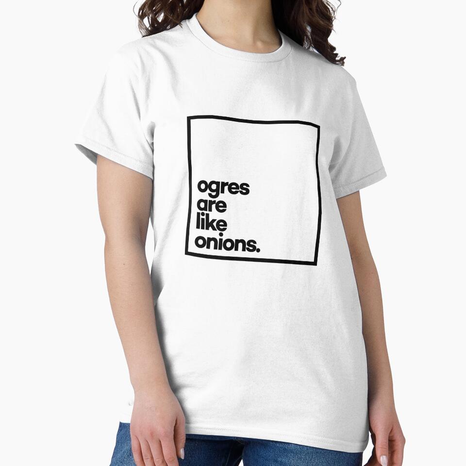 Ogres are like onions Minimal Black Typography by meeneemal T-Shirts, Hoodie, Sweatshirt | BlankRebels.com (Image 2)