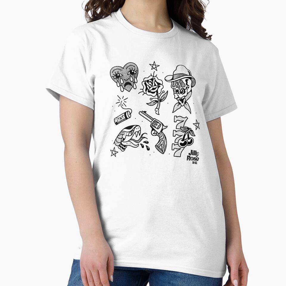 Vintage Tattoo Flash by Jilly Rose Ink T-Shirts, Hoodie, Sweatshirt | BlankRebels.com (Image 2)