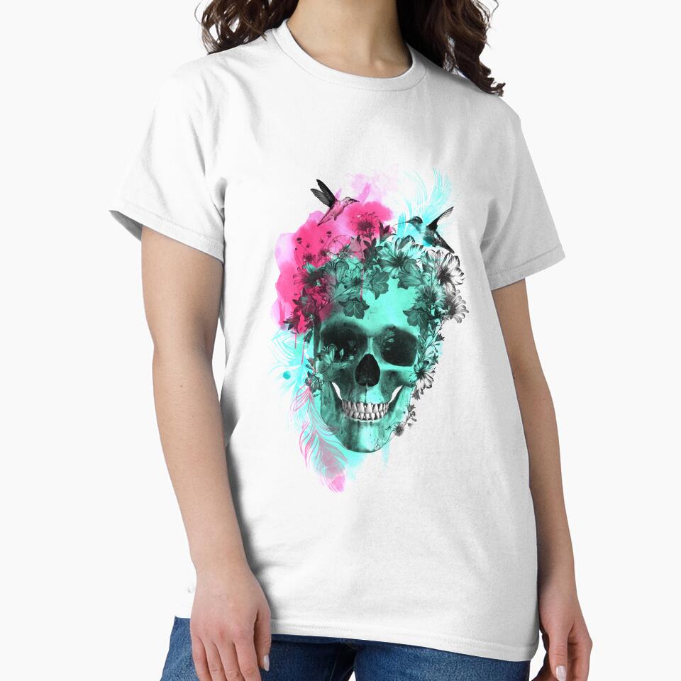 Hummingbird Skull Pastel Gothic Aesthetic Tribal Floral by Stephani Analah T-Shirts, Hoodie, Sweatshirt (Image 2)