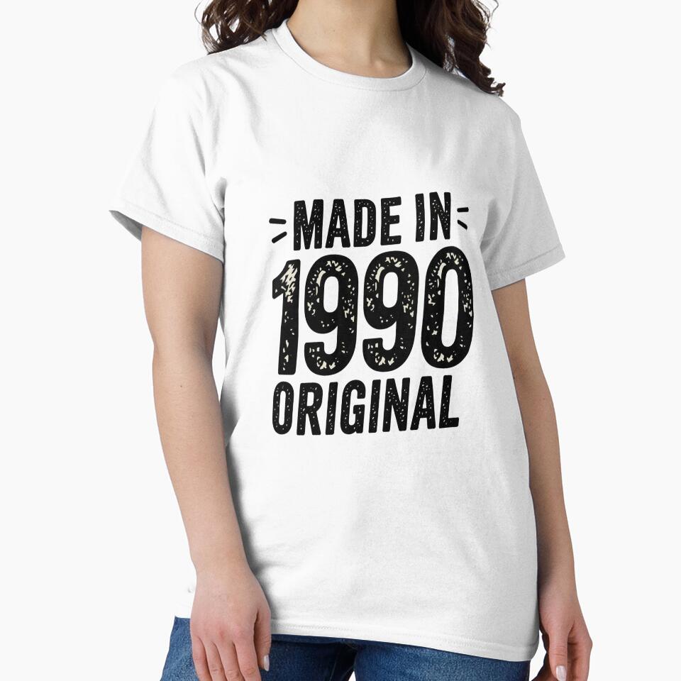 Made in 1990 – 100% Original Retro Badge by Thompika T-Shirts, Hoodie, Sweatshirt | BlankRebels.com (Image 2)