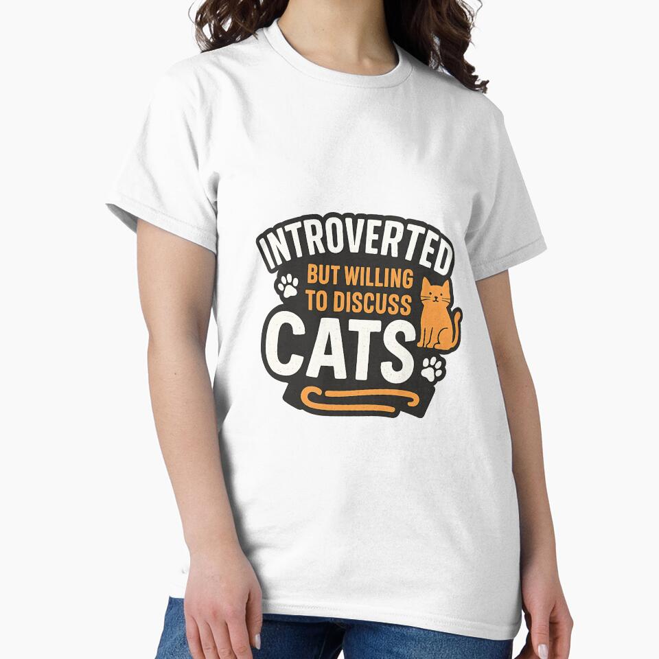 Introverted but willing to discuss cats by TecPixels T-Shirts, Hoodie, Sweatshirt | BlankRebels.com (Image 2)