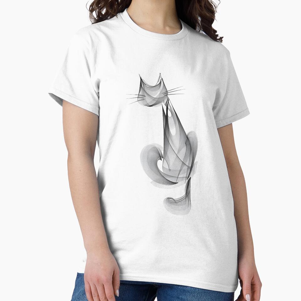 Minimalist Cat Illustration | Modern Abstract Animal Line Art by RadiantGraphics