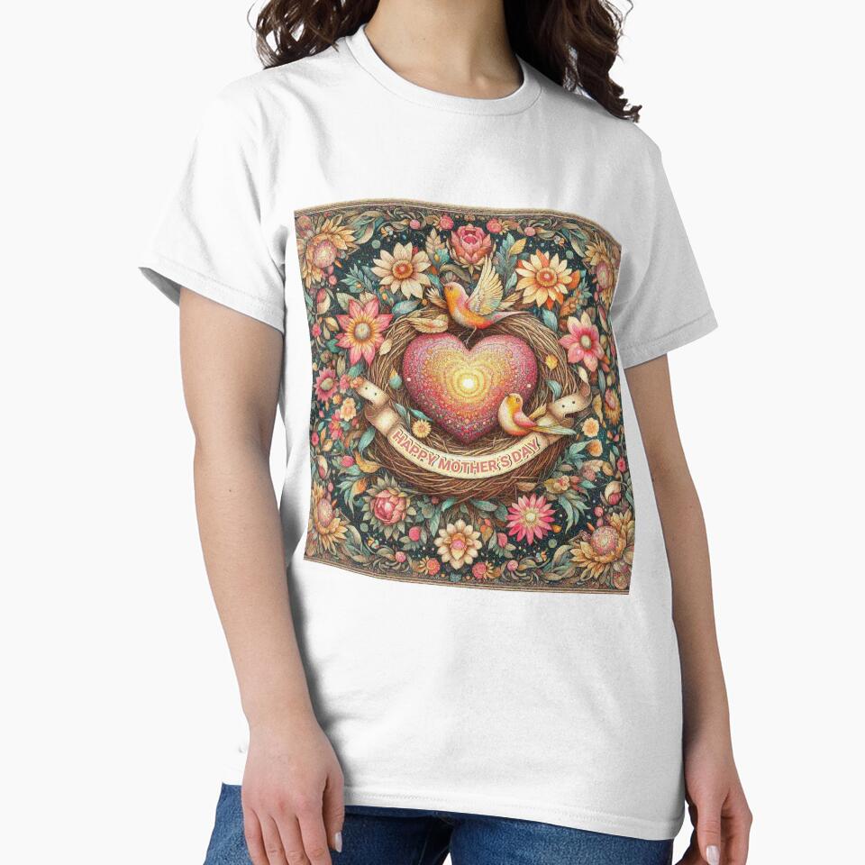 Floral Nest Mothers Day Heart by Illuministique T-Shirts, Hoodie, Sweatshirt | BlankRebels.com (Image 2)
