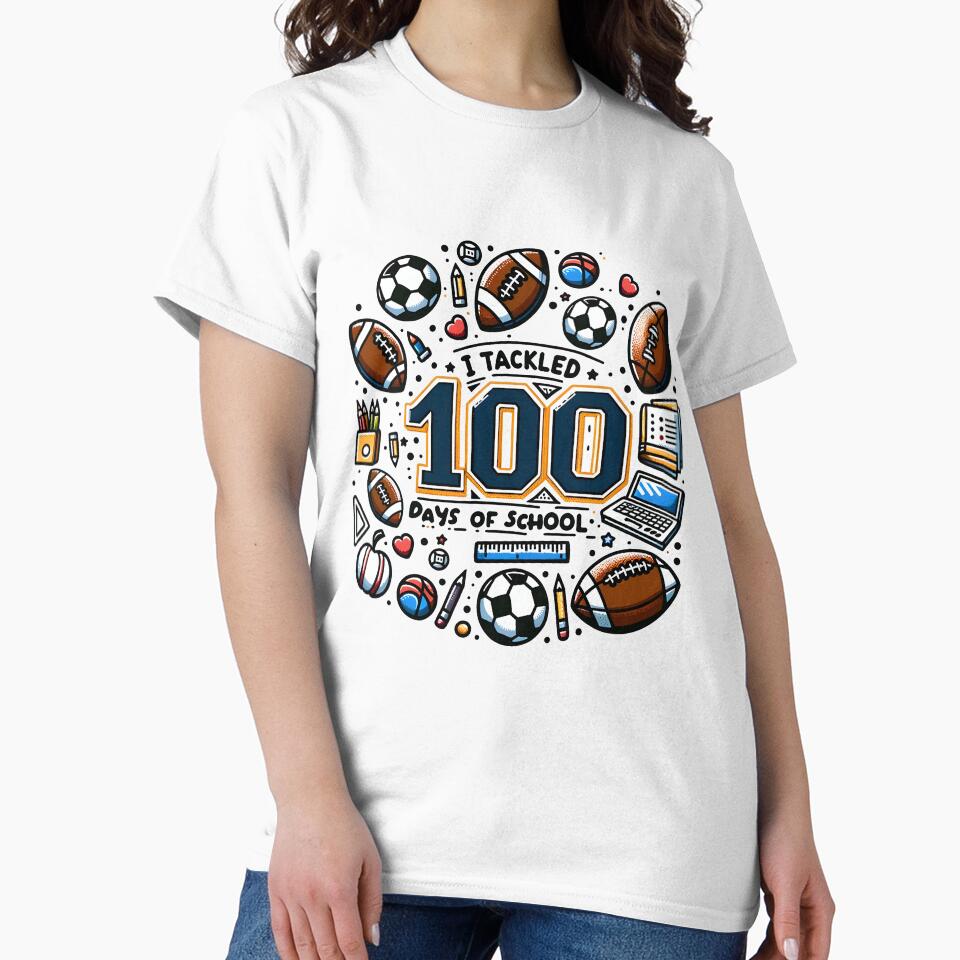 I Tackled 100 Days of School Football Soccer Sports by ArtMeetsPizza