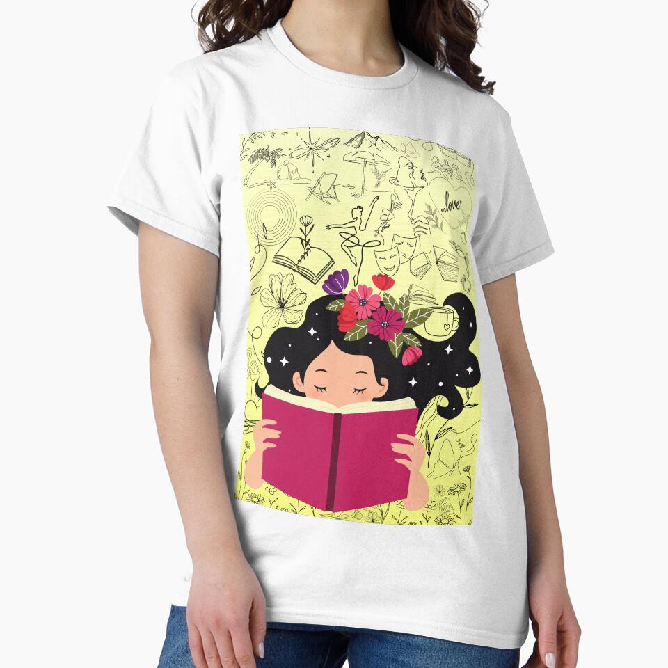 Bibliophile girl by rohini92artist T-Shirts, Hoodie, Sweatshirt | BlankRebels.com (Image 2)