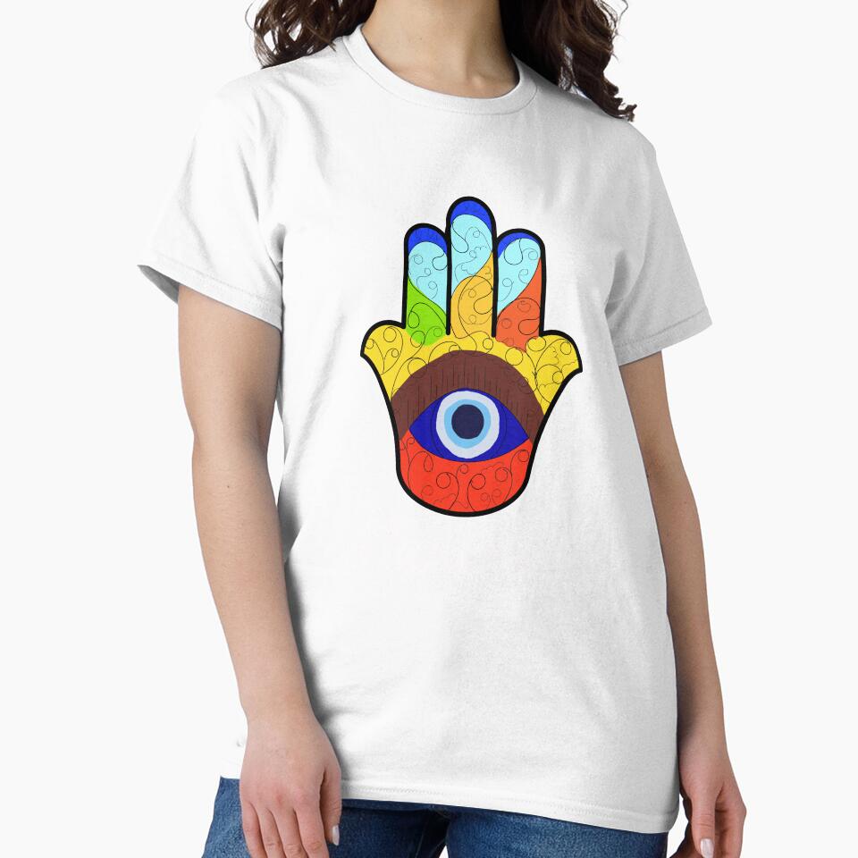 Hand of Hamsa Fatima Evil Eye by Rustic Valley Studio T-Shirts, Hoodie, Sweatshirt | BlankRebels.com (Image 2)