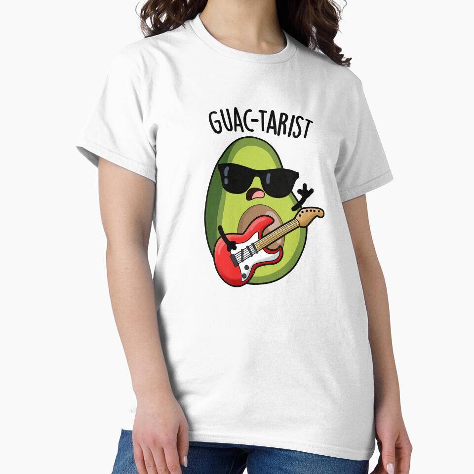 Guac-tarist Funny Avocado Pun by punnybone