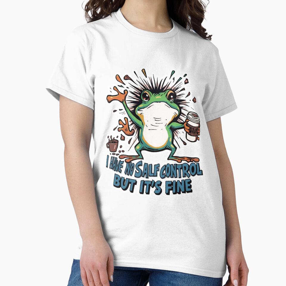 Chaotic Frog Meme | Funny Unhinged Coffee Frog by Brossock T-Shirts, Hoodie, Sweatshirt | BlankRebels.com (Image 2)