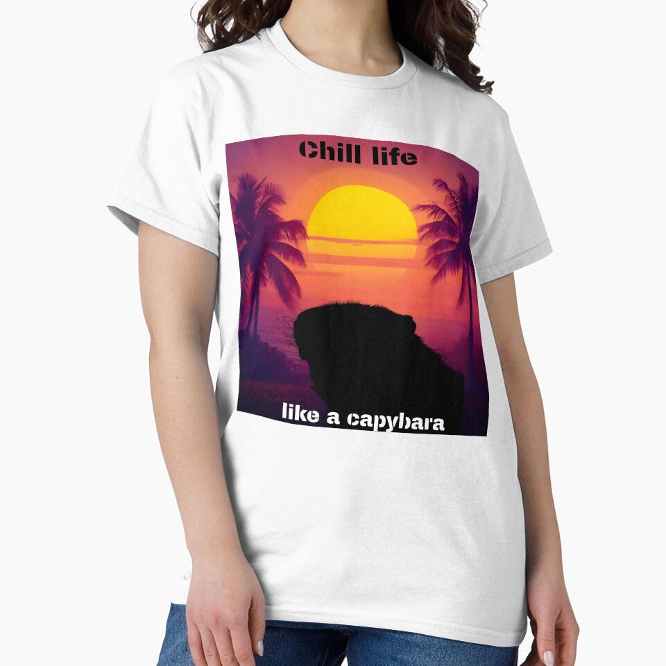 Chill Life Like Capybara Sunset T-Shirts, Hoodie, Sweatshirt