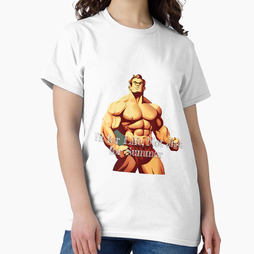 Fit for Life, Not Just for SummerDesignBodybuilding Fitness Gym Workout Exercise Merch Print Design by... (Image 2)