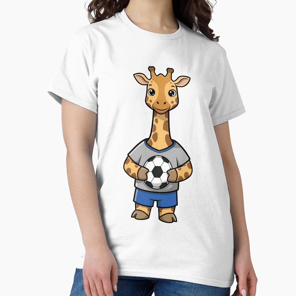 Giraffe Soccer Player Cartoon Animal by k3rstman1