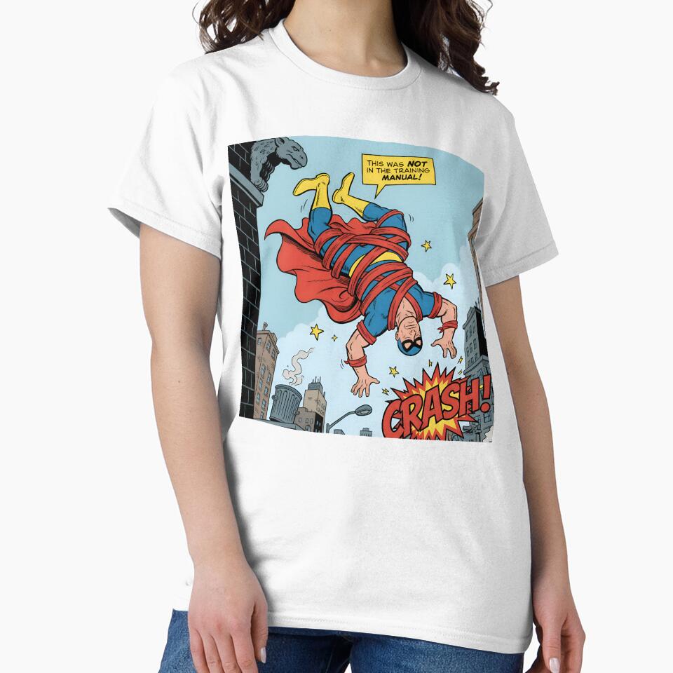 Clumsy Superhero Training Fail Comic by LaughLab Designs T-Shirts, Hoodie, Sweatshirt | BlankRebels.com (Image 2)