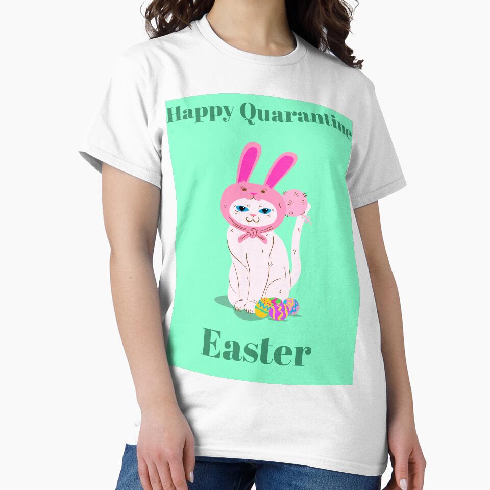 Happy Quarantine Easter Catbunny design by boopsblunt T-Shirts, Hoodie, Sweatshirt | BlankRebels.com (Image 2)