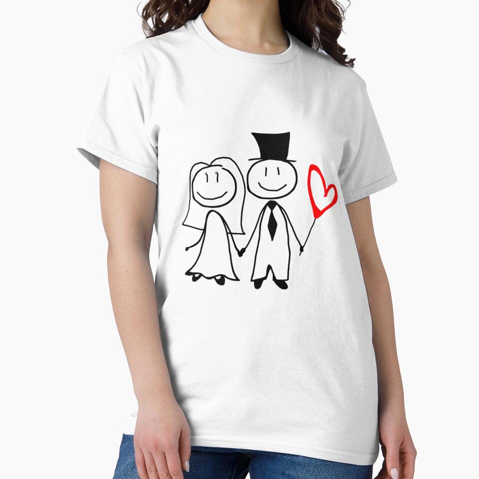 Wedding Couple Holding Red Heart by PioneerX1 T-Shirts, Hoodie, Sweatshirt | BlankRebels.com (Image 2)
