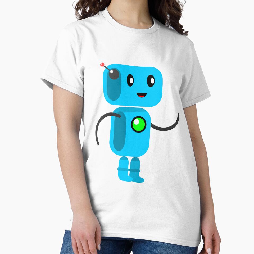 Adorable Robot With A Precious Face Drawn in The Kawaii Style by CreativeCranium T-Shirts, Hoodie, Sweatshirt (Image 2)