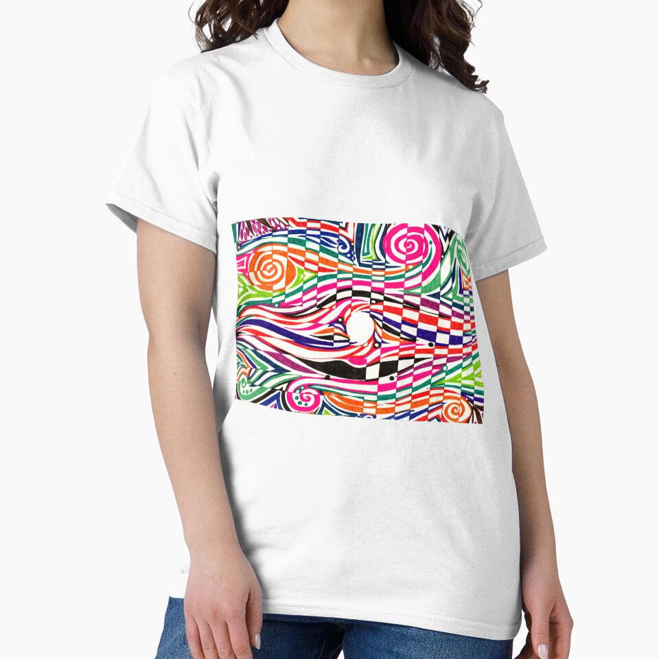 Trippy Colored Swirls Doodle by Courtney Wartner T-Shirts, Hoodie, Sweatshirt | BlankRebels.com (Image 2)