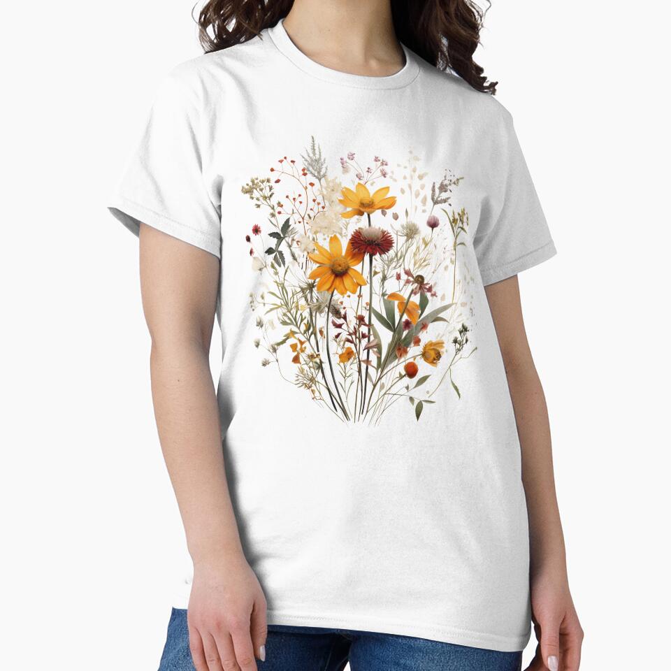 Autumn Wild Flowers Botanical Flower Nature by ArtFromBeyond T-Shirts, Hoodie, Sweatshirt | BlankRebels.com (Image 2)