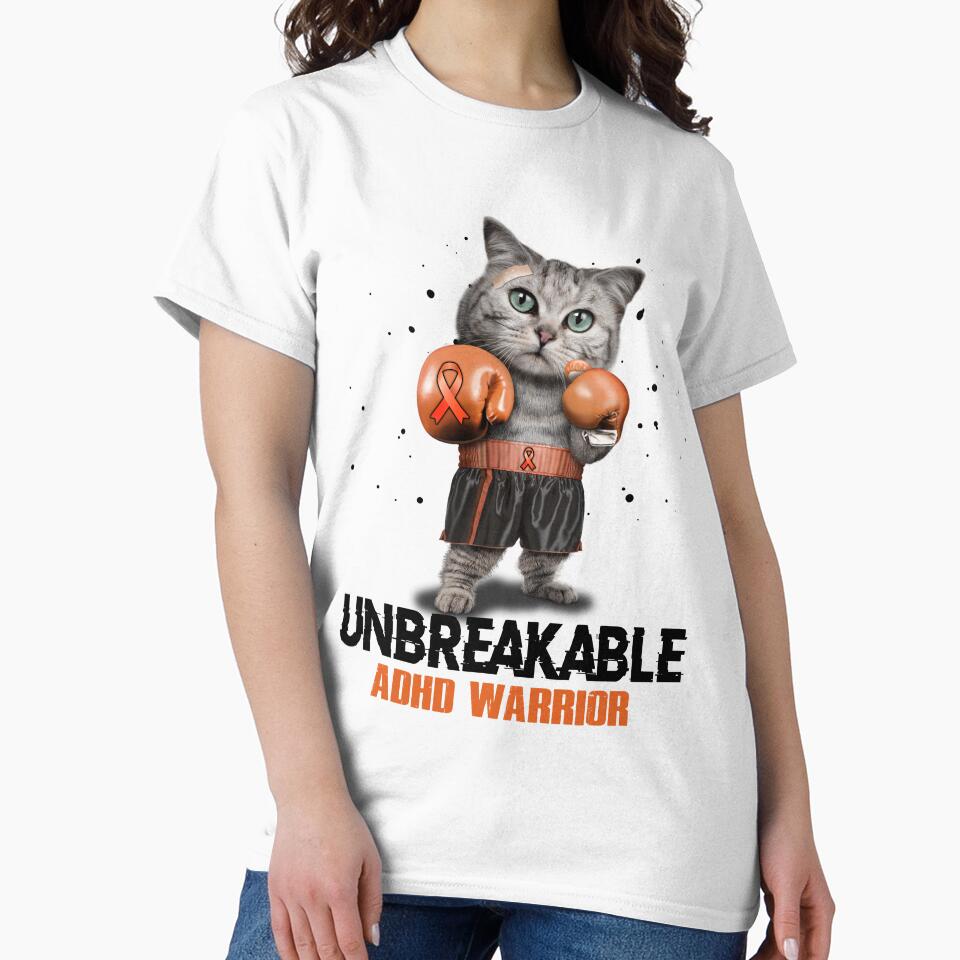ADHD Warrior - UNBREAKABLE - ADHD Ribbon by EdithShop59 T-Shirts, Hoodie, Sweatshirt | BlankRebels.com (Image 2)