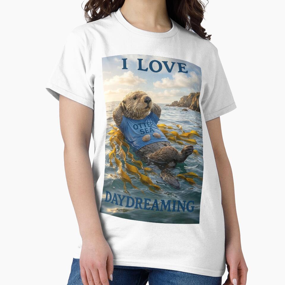 Otter Loves Daydreaming by Tridentulus T-Shirts, Hoodie, Sweatshirt | BlankRebels.com (Image 2)