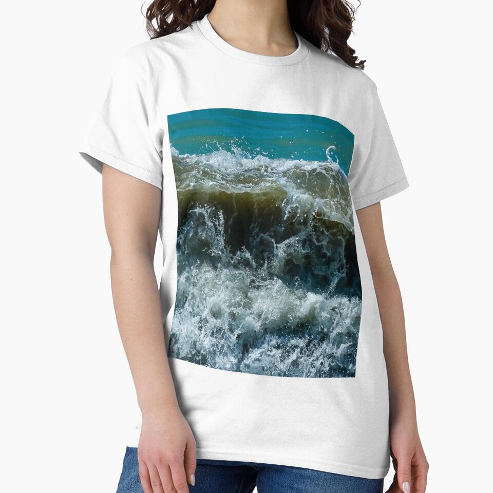 Blue Ocean Waves by justjonboy T-Shirts, Hoodie, Sweatshirt | BlankRebels.com (Image 2)