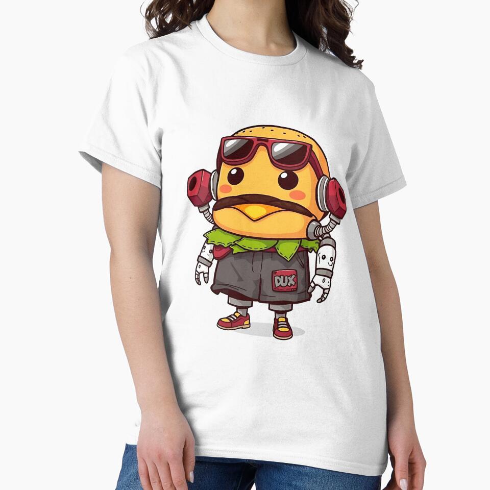 Cool Robot Burger Character Illustration by JavisSRDesign T-Shirts, Hoodie, Sweatshirt | BlankRebels.com (Image 2)