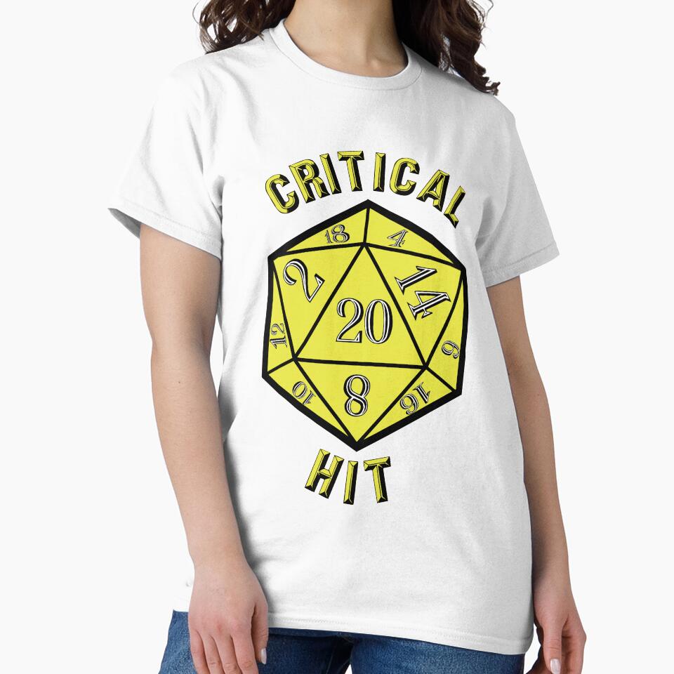 Critical Hit Dungeons and Dragons D20 Dice Yellow by Geek-Shack T-Shirts, Hoodie, Sweatshirt | BlankRebels.com (Image 2)