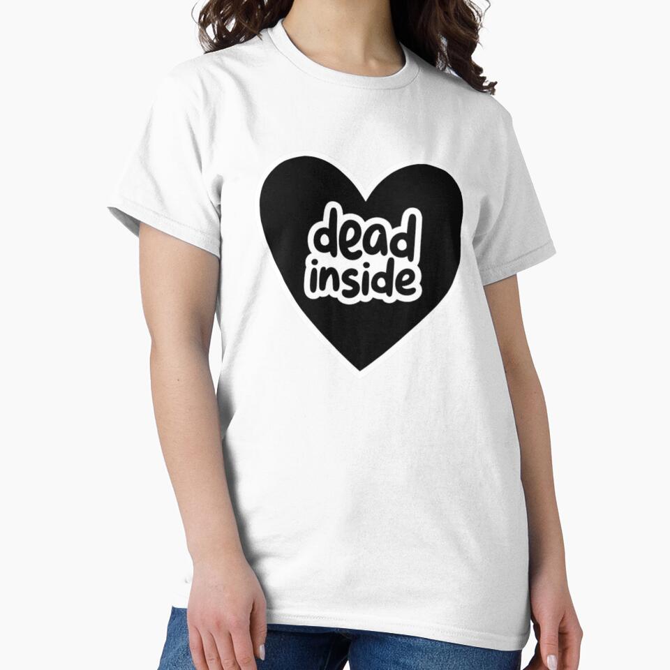 Dead Inside Heart – Dark Humor Goth Aesthetic Design by TheStephanieRome