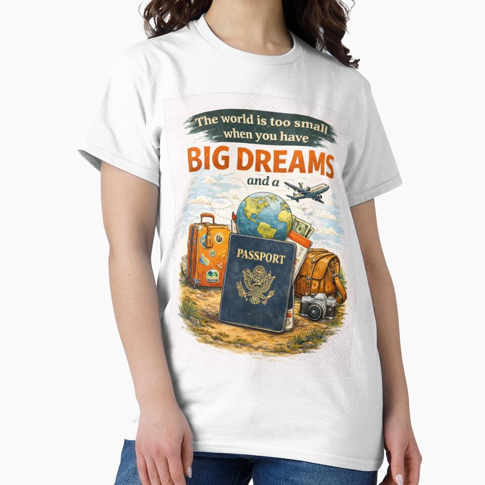 World Is Too Small When You Have Big Dreams Passport T-Shirts, Hoodie, Sweatshirt