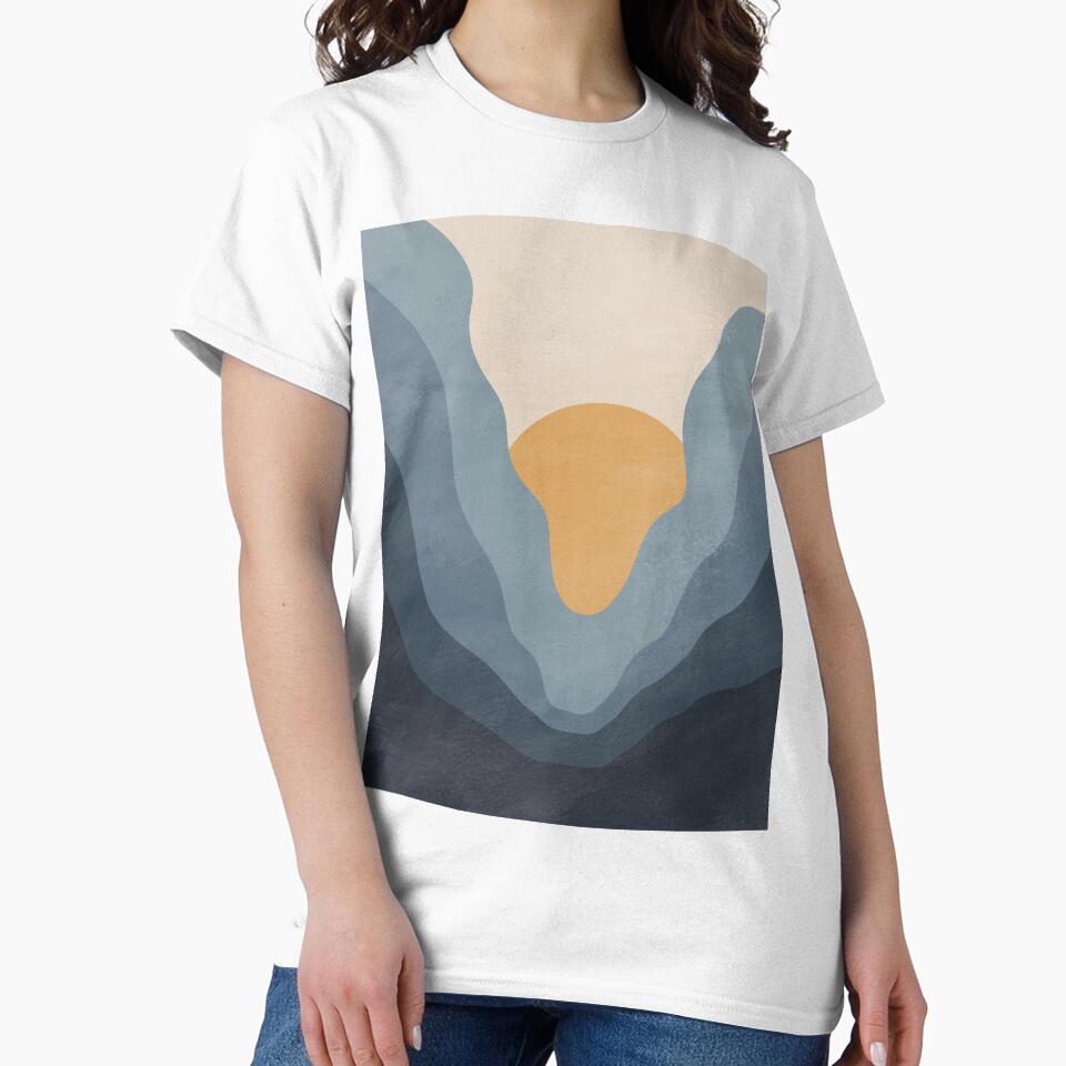 Minimal Mountain Sunset by StudioArtNew T-Shirts, Hoodie, Sweatshirt | BlankRebels.com (Image 2)