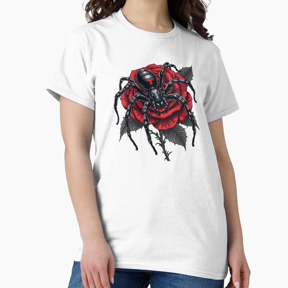 Gothic Spider Rose by VibeTCreations T-Shirts, Hoodie, Sweatshirt | BlankRebels.com (Image 2)