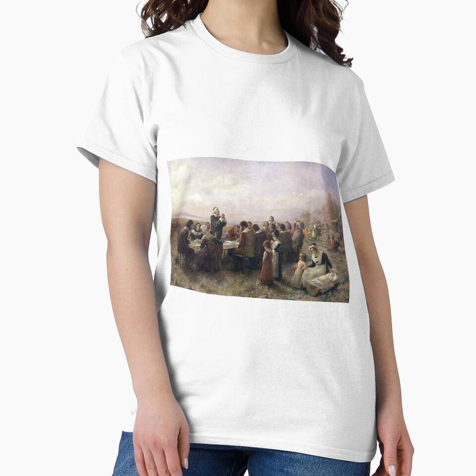 First Thanksgiving Vintage Painting by BravuraMedia T-Shirts, Hoodie, Sweatshirt | BlankRebels.com (Image 2)