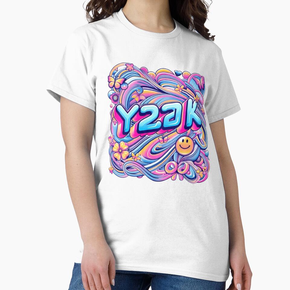 ✨ Retro Y2K Aesthetic - Vibrant Swirls & Smiley Faces ✨ by Do Style T-Shirts, Hoodie, Sweatshirt | BlankRebels.com (Image 2)