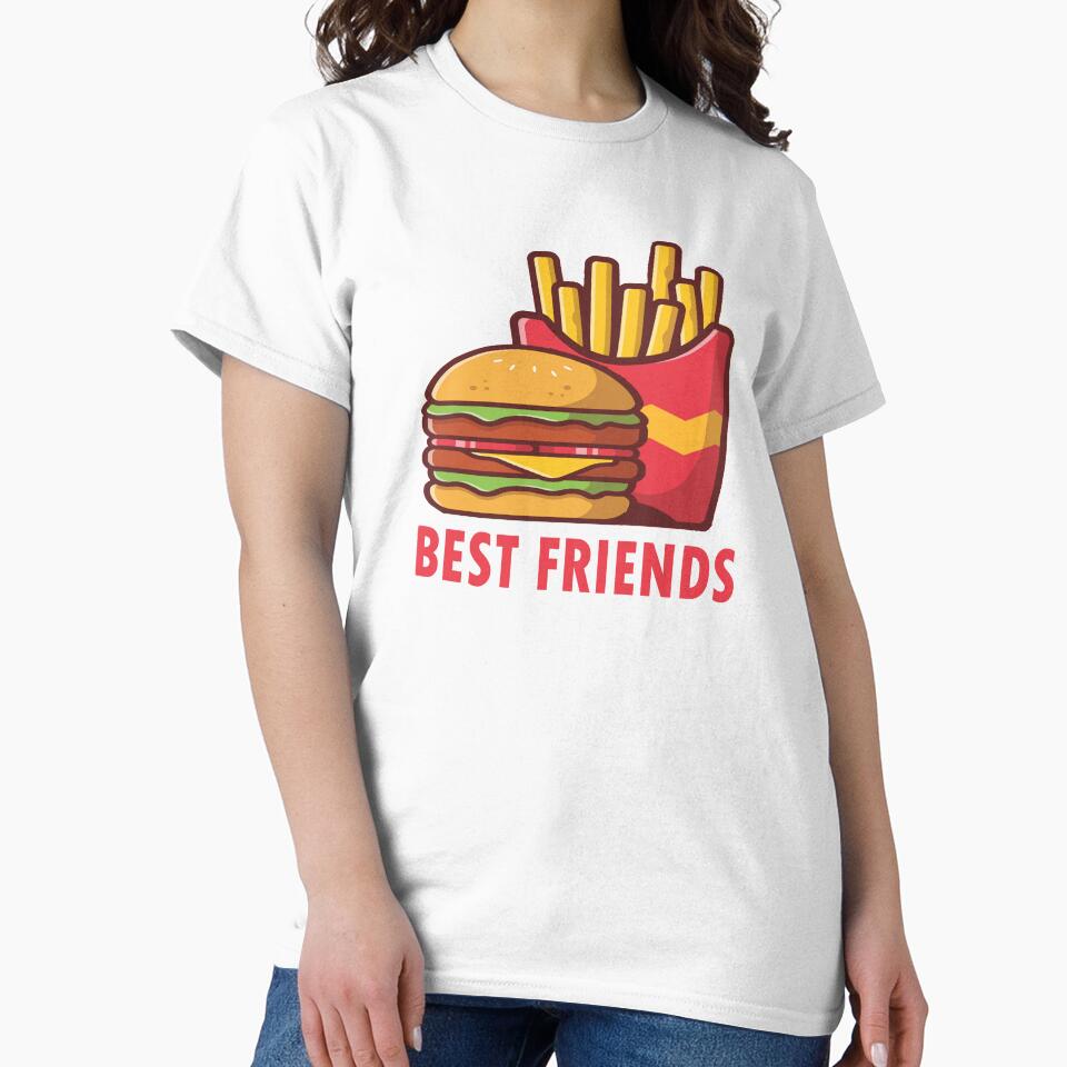 Burger And Fries Are Best Friends by NewPrint