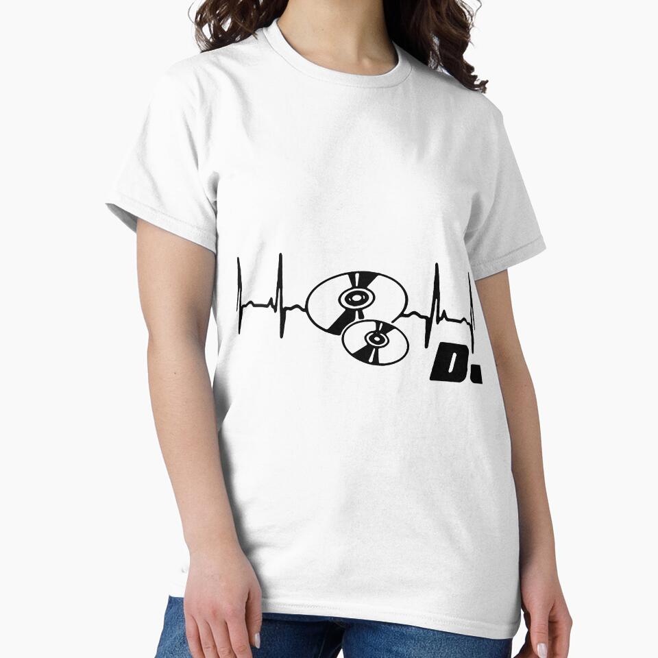 Love Dj heart beat Eat Sleep Dj Repeat Love Dj Music Funny Saying Art Design Happy Apparel Essential... (Image 2)
