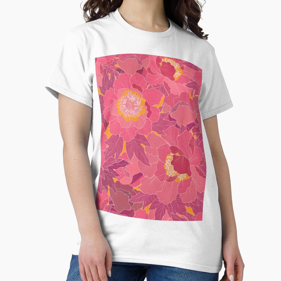 Bold Peonies-Bright Bohemian by Annette Chabidon Studio T-Shirts, Hoodie, Sweatshirt | BlankRebels.com (Image 2)