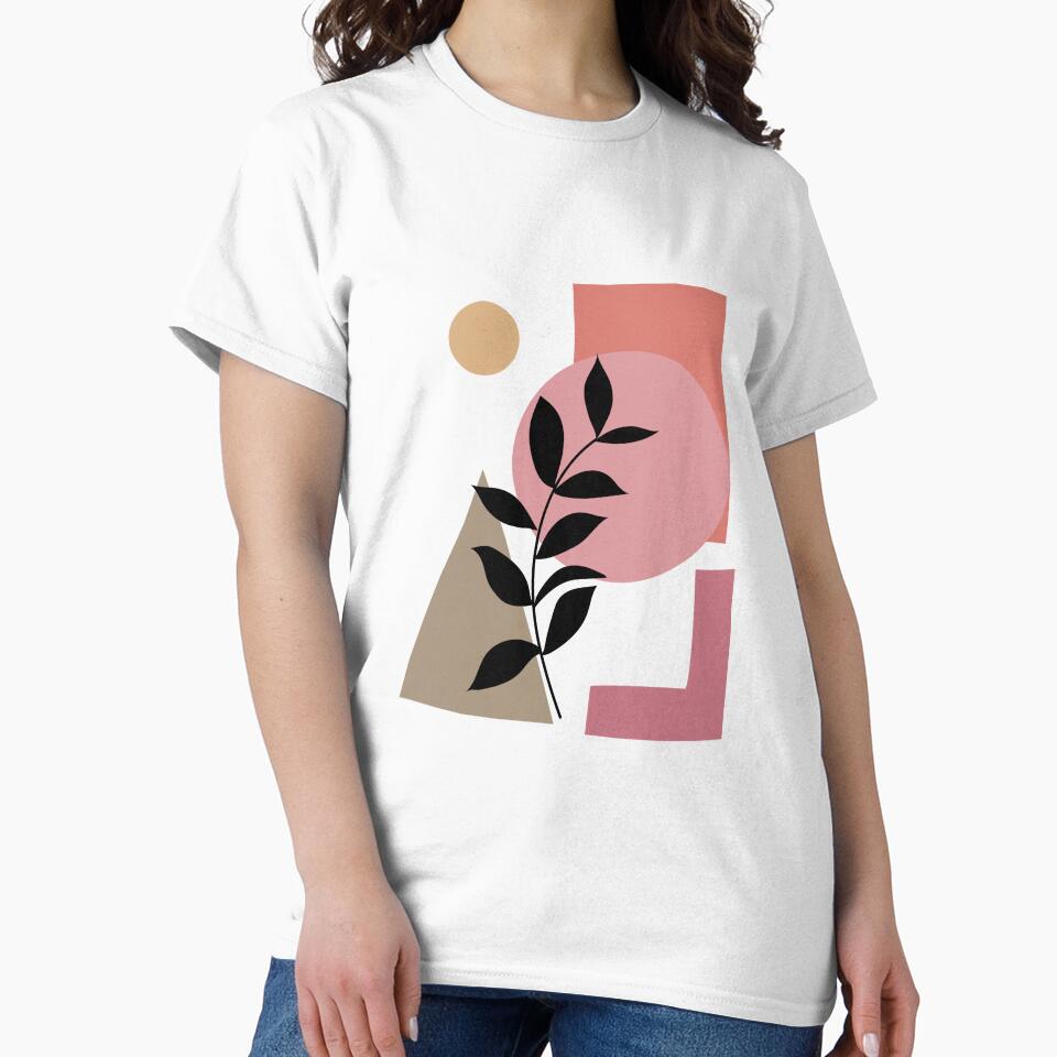 Geometric Boho | Black Leaf | Handmade Premium Prints by BesideStyles T-Shirts, Hoodie, Sweatshirt (Image 2)