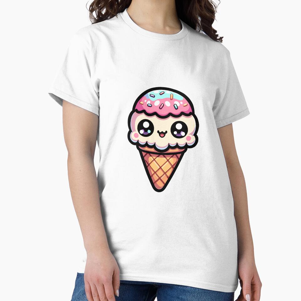 Kawaii Ice Cream Cone T-Shirts, Hoodie, Sweatshirt