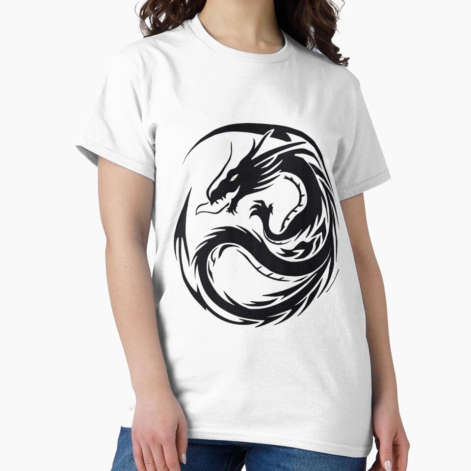 Dark Serpent Dragon Seal – Mystical Tribal Design by Nuve-ra T-Shirts, Hoodie, Sweatshirt | BlankRebels.com (Image 2)