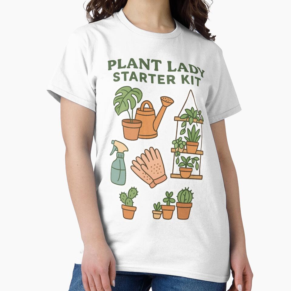 Plant Lady Starter Kit – Cute Gardening Sticker Pack for Indoor Plant Lovers by astersgraphics T-Shirts,... (Image 2)
