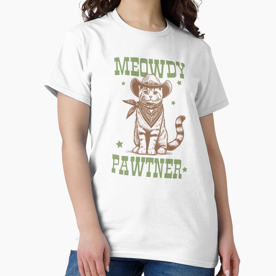 Meowdy Pawtner by katielynn5 T-Shirts, Hoodie, Sweatshirt | BlankRebels.com (Image 2)