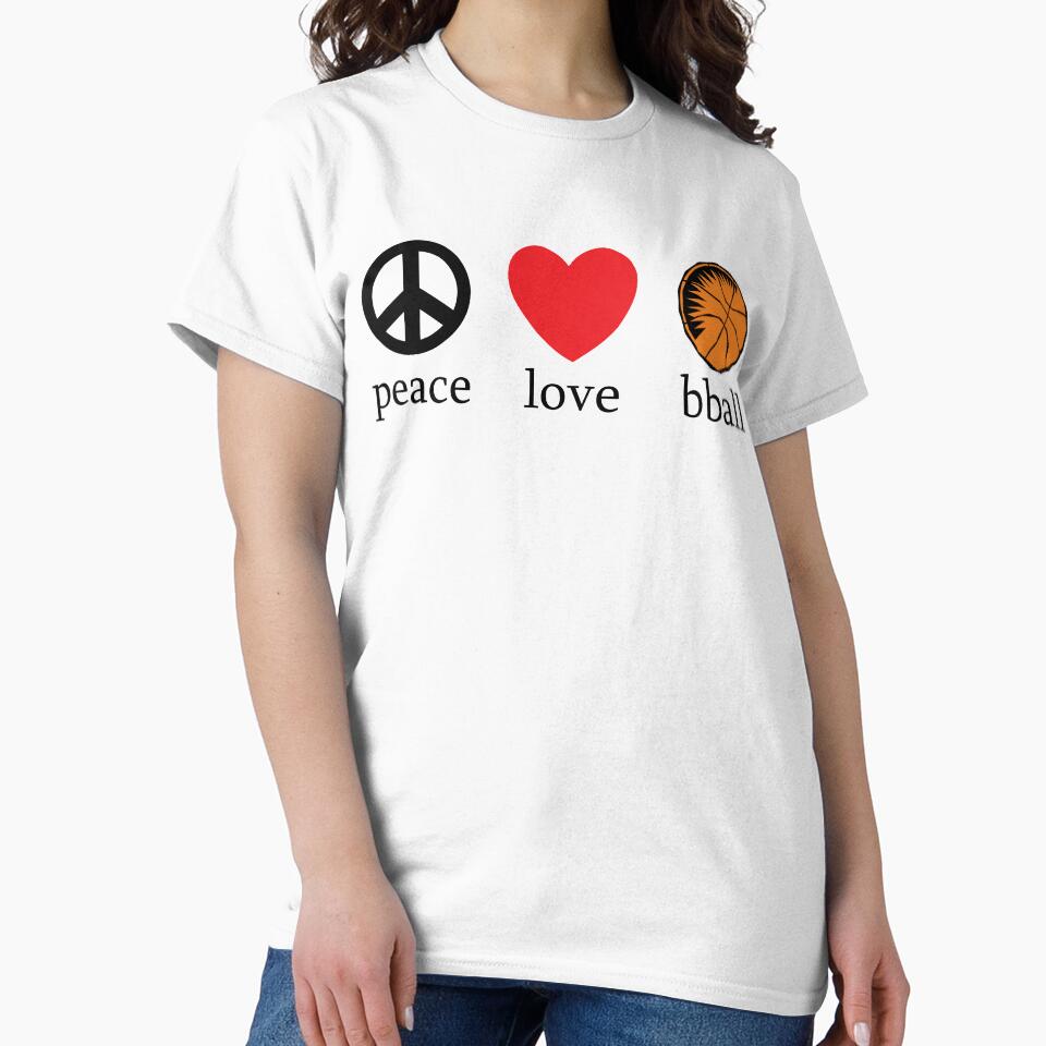 Peace Love Basketball by SportsT-Shirts Hoodie, Sweatshirt | BlankRebels.com (Image 2)